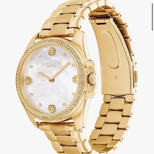 Coach Gold and White Watch